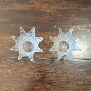 Star-Shaped Glass Candle Holders